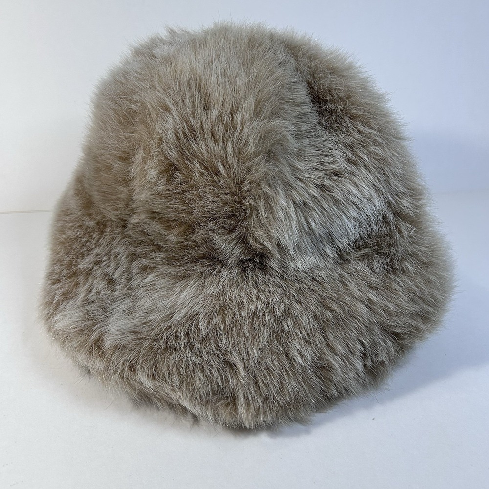 Betmar New York Vintage Faux Fur Cloche‎ Hat Beige 60s 70s Union Made USA - Picture 11 of 11